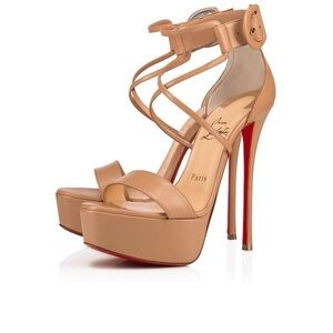 Christian Louboutin Chica 150 kid nude heels
